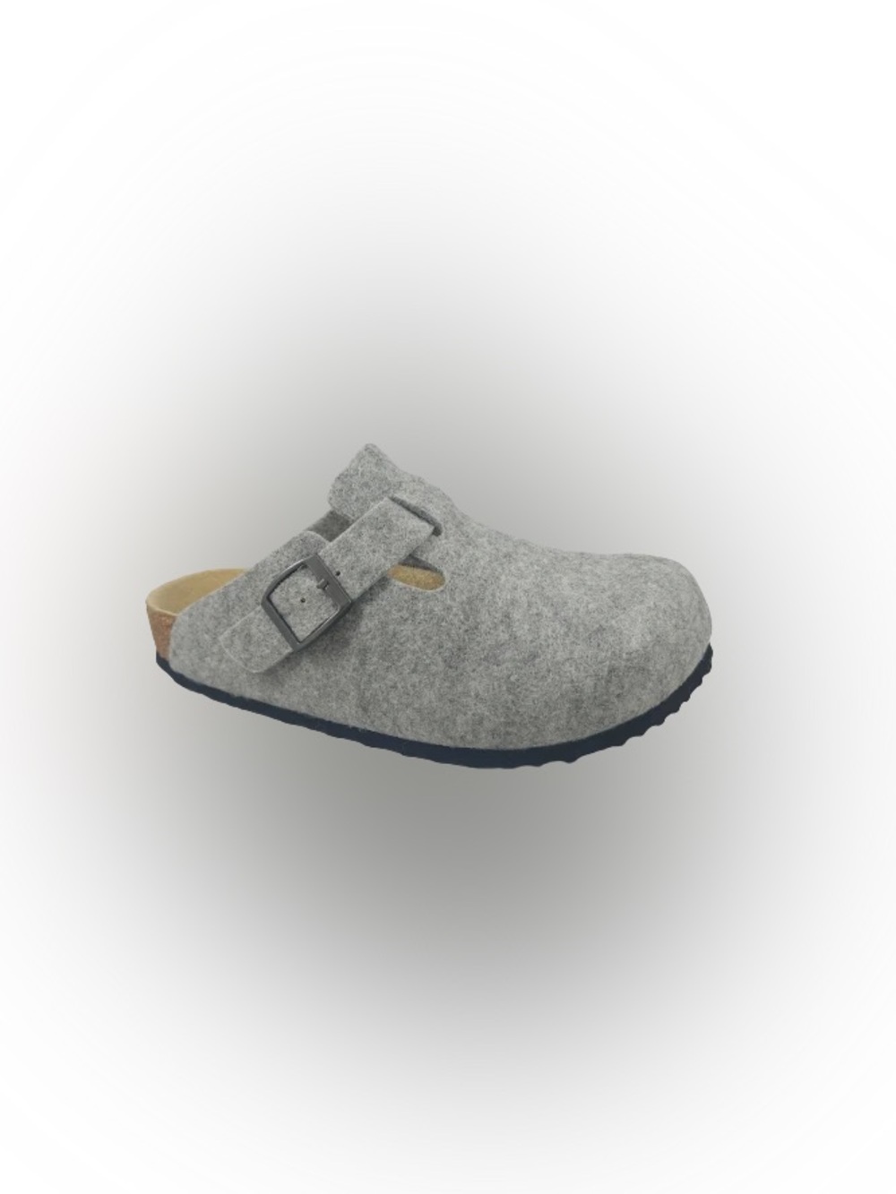 Viking Fernie Grey Felt Slip-On Clog with Buckle size 38